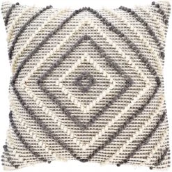 SURYA Pillows + Decor FALLON PILLOW: CHARCOAL, CREAM