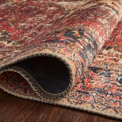 LOLOI FARIDA VINTAGE PRINT RUG: RED MULTI