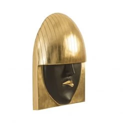 PHILLIPS COLLECTION FASHION FACE GOLD+BLACK WALL ART