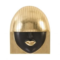 PHILLIPS COLLECTION FASHION FACE GOLD+BLACK WALL ART