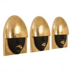 PHILLIPS COLLECTION Wall Sculptures + Decor FASHION FACES WALL TILES | SET OF 3