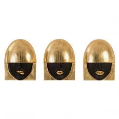 PHILLIPS COLLECTION Wall Sculptures + Decor FASHION FACES WALL TILES | SET OF 3
