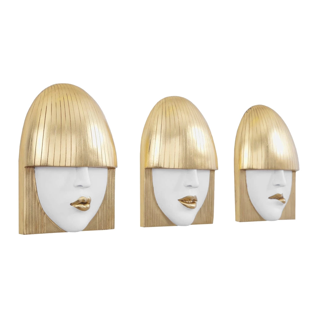 PHILLIPS COLLECTION FASHION FACES WALL TILES | SET OF 3 Wall Sculptures + Decor 3 PHILLIPS COLLECTION FASHION FACES WALL TILES | SET OF 3 Wall Sculptures + Decor