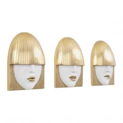 PHILLIPS COLLECTION Wall Sculptures + Decor FASHION FACES WALL TILES | SET OF 3