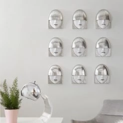 PHILLIPS COLLECTION Wall Sculptures + Decor FASHION FACES WALL TILES | SET OF 3