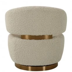 TOV FAUX SHEARLING BARREL CHAIR