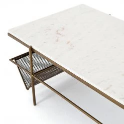 FOUR HANDS Living Room FELICITY MARBLE TOP COFFEE TABLE