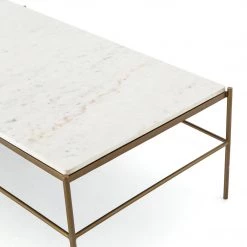 FOUR HANDS Living Room FELICITY MARBLE TOP COFFEE TABLE
