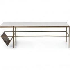 FOUR HANDS Living Room FELICITY MARBLE TOP COFFEE TABLE