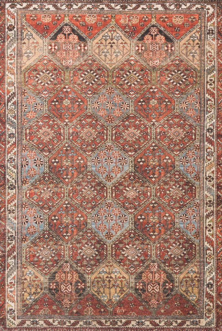 LOLOI FERGUS VINTAGE PRINT RUG: SPICE MULTI 1 LOLOI FERGUS VINTAGE PRINT RUG: SPICE MULTI
