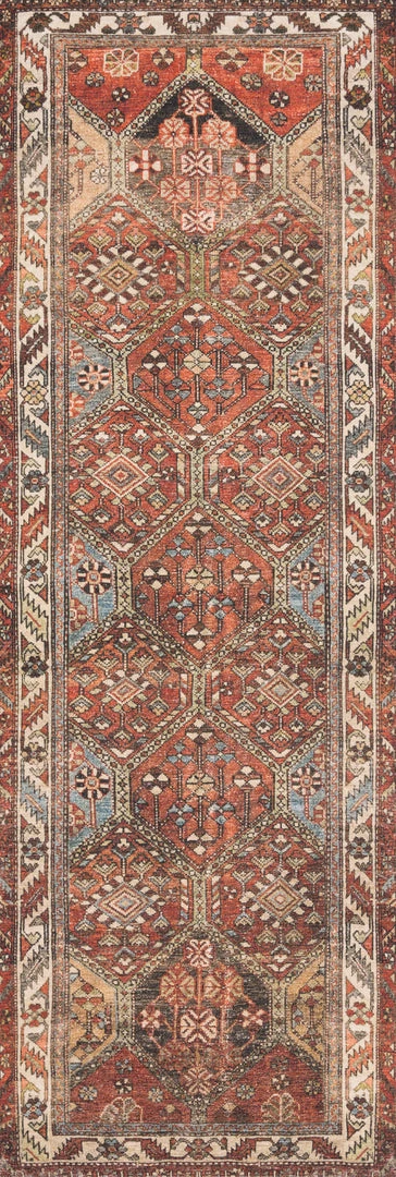 LOLOI FERGUS VINTAGE PRINT RUG: SPICE MULTI 7 LOLOI FERGUS VINTAGE PRINT RUG: SPICE MULTI