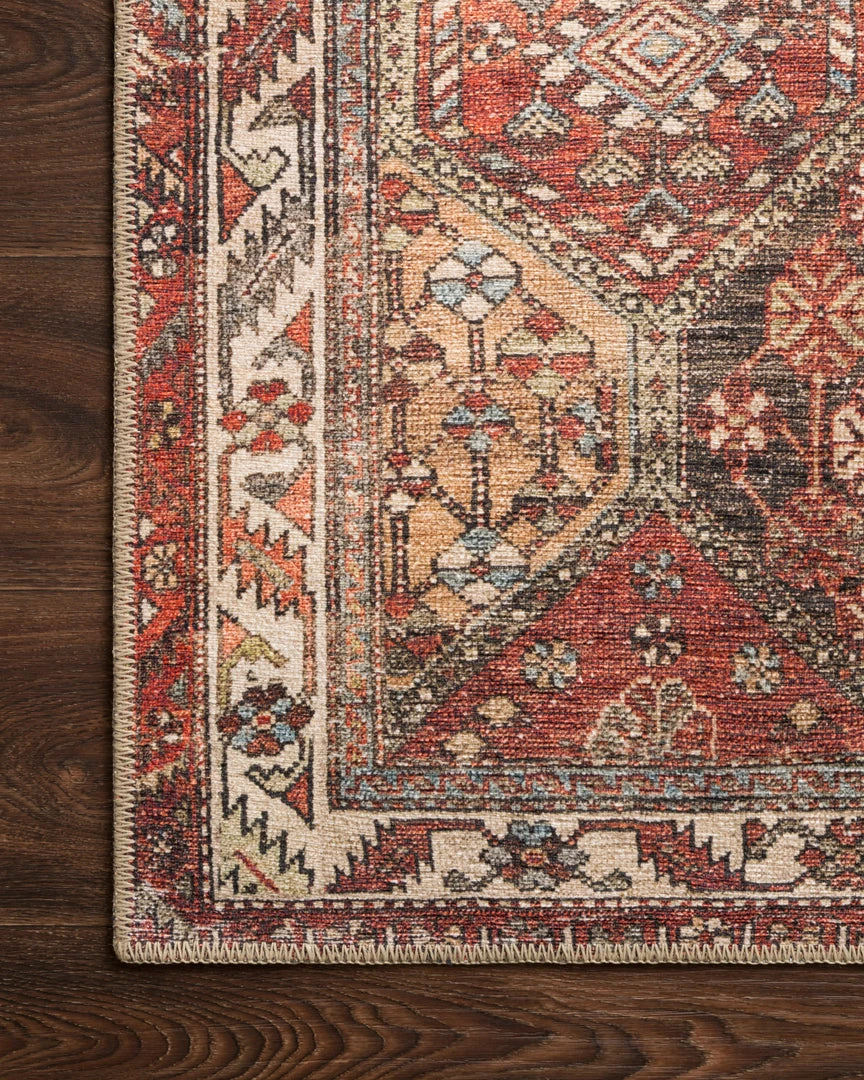 LOLOI FERGUS VINTAGE PRINT RUG: SPICE MULTI 3 LOLOI FERGUS VINTAGE PRINT RUG: SPICE MULTI