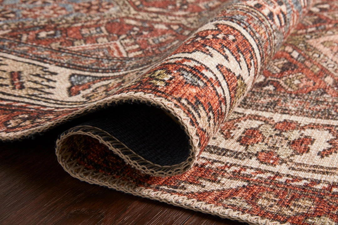 LOLOI FERGUS VINTAGE PRINT RUG: SPICE MULTI 5 LOLOI FERGUS VINTAGE PRINT RUG: SPICE MULTI
