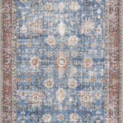 LOLOI FERNANDA VINTAGE PRINT RUG: BRICK RED, BLUE 13 LOLOI FERNANDA VINTAGE PRINT RUG: BRICK RED, BLUE