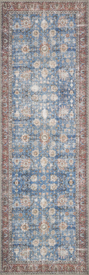 LOLOI FERNANDA VINTAGE PRINT RUG: BRICK RED, BLUE 7 LOLOI FERNANDA VINTAGE PRINT RUG: BRICK RED, BLUE