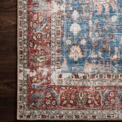 LOLOI FERNANDA VINTAGE PRINT RUG: BRICK RED, BLUE 9 LOLOI FERNANDA VINTAGE PRINT RUG: BRICK RED, BLUE