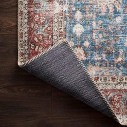 LOLOI FERNANDA VINTAGE PRINT RUG: BRICK RED, BLUE 10 LOLOI FERNANDA VINTAGE PRINT RUG: BRICK RED, BLUE