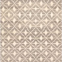 SURYA FEZ HAND KNOTTED WOOL RUG: STONE