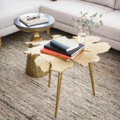 MOES Living Room AMOEBA SIDE TABLE: GOLD