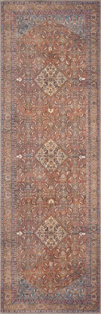 LOLOI FILIPA VINTAGE PRINT RUG: TERRACOTTA MULTI 6 LOLOI FILIPA VINTAGE PRINT RUG: TERRACOTTA MULTI