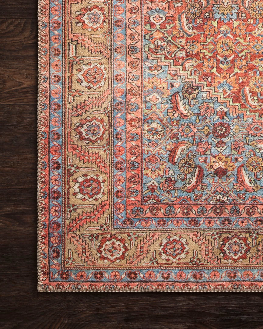 LOLOI FILIPA VINTAGE PRINT RUG: TERRACOTTA MULTI 2 LOLOI FILIPA VINTAGE PRINT RUG: TERRACOTTA MULTI