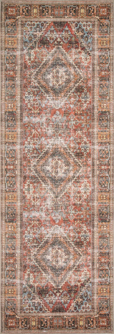 LOLOI FILOMENA VINTAGE PRINT RUG: MOSS, BRICK RED 7 LOLOI FILOMENA VINTAGE PRINT RUG: MOSS, BRICK RED