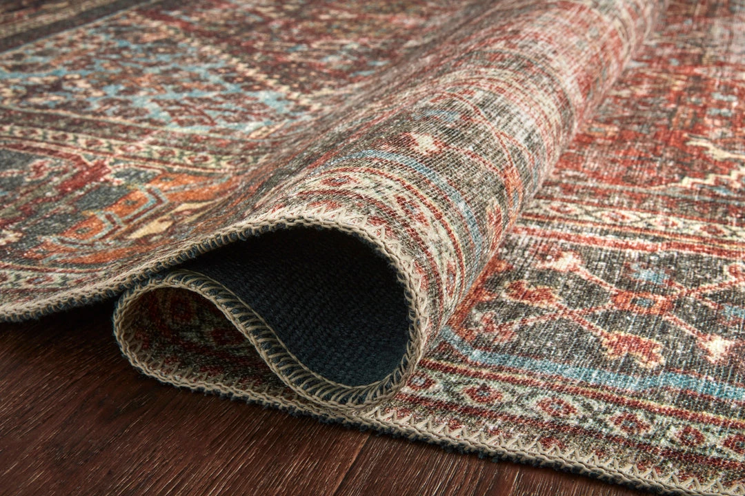 LOLOI FILOMENA VINTAGE PRINT RUG: MOSS, BRICK RED 5 LOLOI FILOMENA VINTAGE PRINT RUG: MOSS, BRICK RED