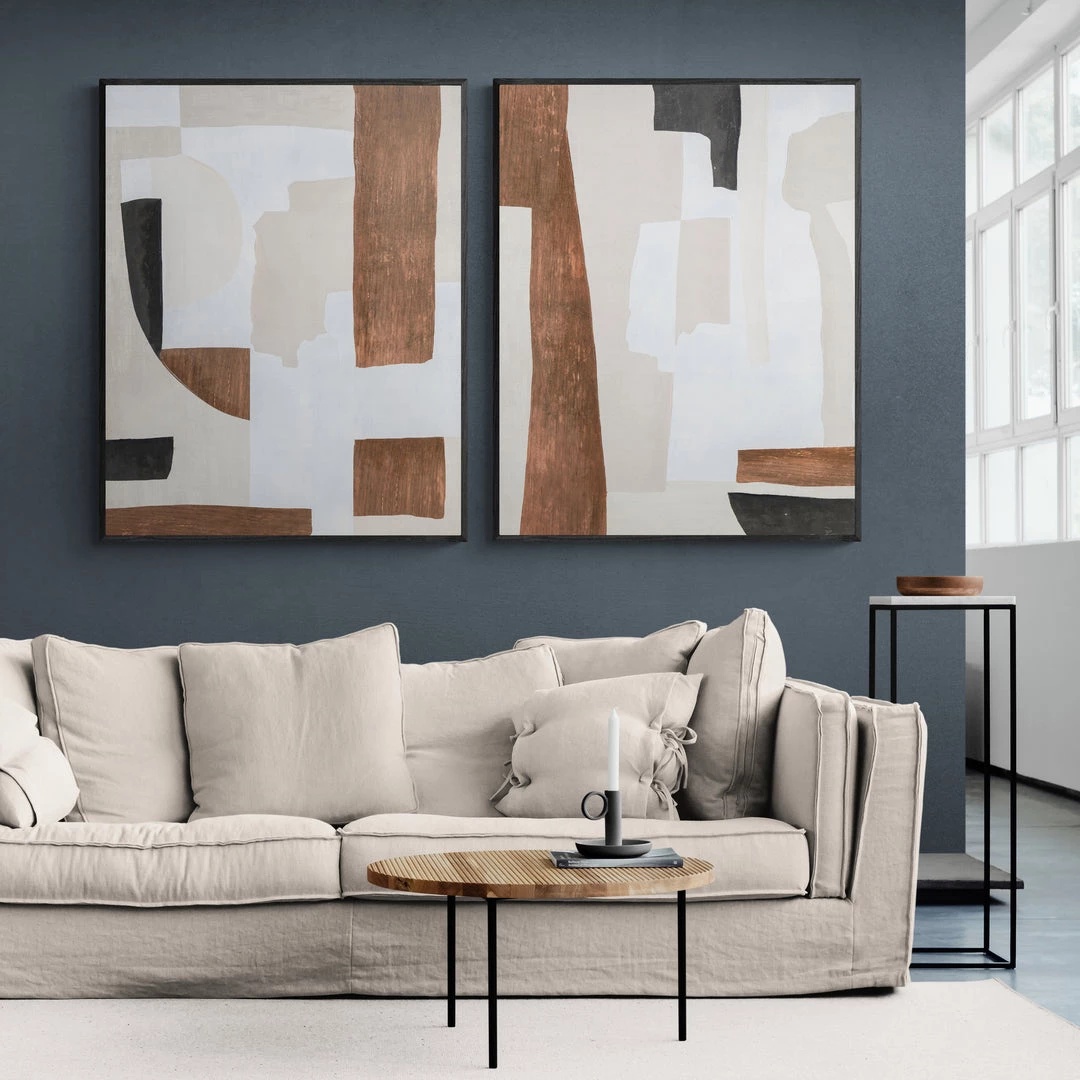 MOES "FINA" FRAMED ABSTRACT CANVAS ART PRINTS Wall Art 2 MOES "FINA" FRAMED ABSTRACT CANVAS ART PRINTS Wall Art