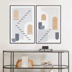 L ART Wall Art "FLATS" CANVAS ART DIPTYCH