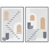 L ART Wall Art "FLATS" CANVAS ART DIPTYCH