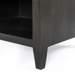 FOUR HANDS FLINT BLACK NIGHTSTAND Furniture 6 FOUR HANDS FLINT BLACK NIGHTSTAND Furniture