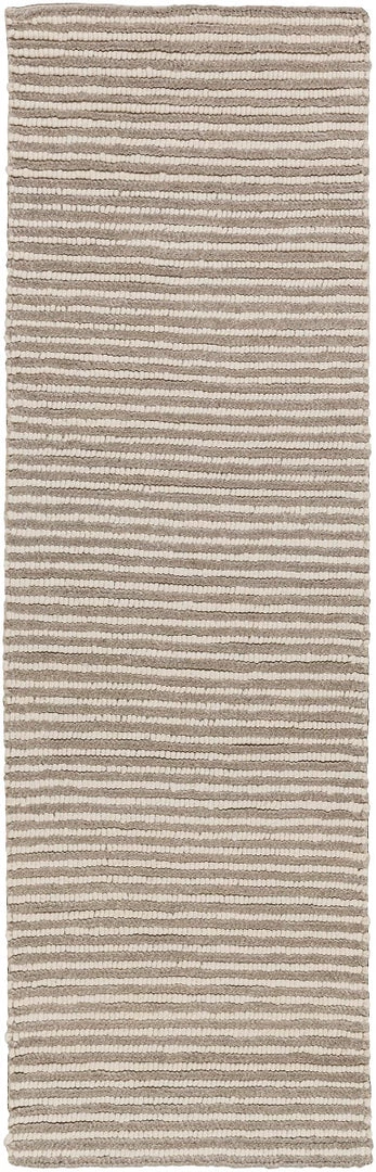 SURYA FLINT GRAY + IVORY TEXTURED STRIPE WOOL RUG 3 SURYA FLINT GRAY + IVORY TEXTURED STRIPE WOOL RUG