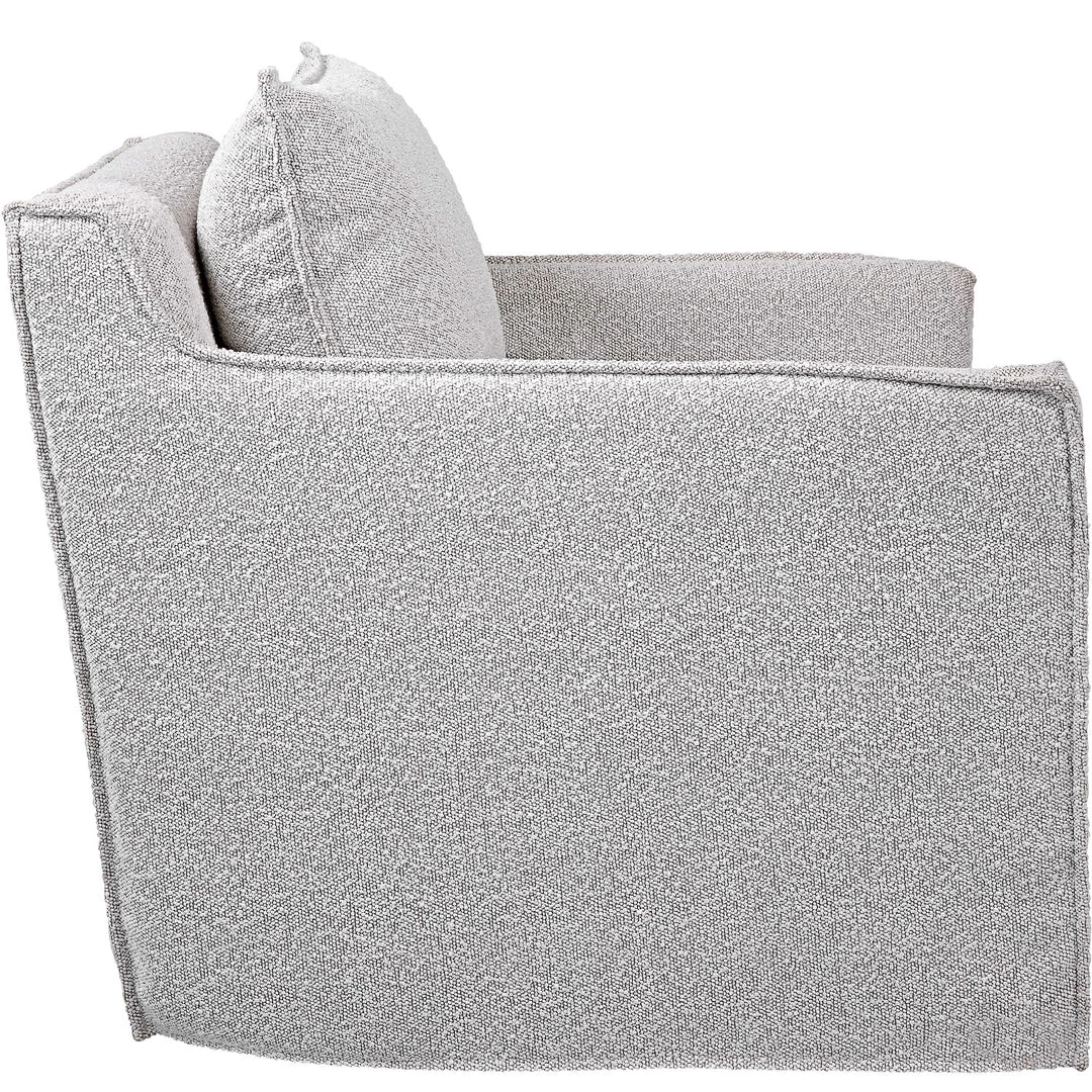 UTTERMOST FONTANA IVORY-GREY BOUCLE SWIVEL CHAIR Furniture 3 UTTERMOST FONTANA IVORY-GREY BOUCLE SWIVEL CHAIR Furniture