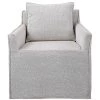 UTTERMOST FONTANA IVORY-GREY BOUCLE SWIVEL CHAIR Furniture