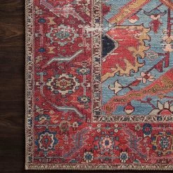 LOLOI FRANCO VINTAGE PRINT RUG: BLUE, RED 9 LOLOI FRANCO VINTAGE PRINT RUG: BLUE, RED