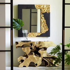 PHILLIPS COLLECTION FREEFORM SLICE CONSOLE: GOLD Furniture