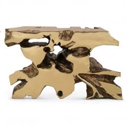 PHILLIPS COLLECTION FREEFORM SLICE CONSOLE: GOLD Furniture