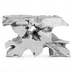 PHILLIPS COLLECTION FREEFORM SLICE CONSOLE: SILVER