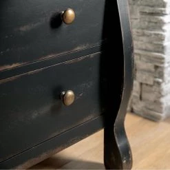 HOOKER FRENCH MARKET BUREAU: ANTIQUE BLACK Furniture