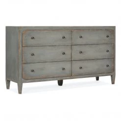 HOOKER FRENCH MARKET DRESSER: VINTAGE GREY Furniture