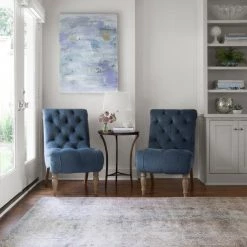 LOLOI FREYA VINTAGE PRINT RUG: DISTRESSED SILVER