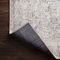 LOLOI FREYA VINTAGE PRINT RUG: DISTRESSED SILVER