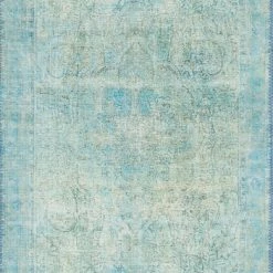 LOLOI FREYA VINTAGE RUG: DISTRESSED TURQUOISE
