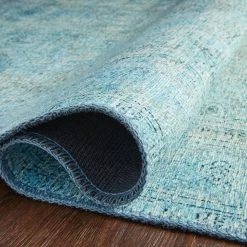 LOLOI FREYA VINTAGE RUG: DISTRESSED TURQUOISE
