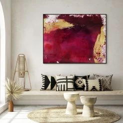 L ART "FUCHSIA SPLASH" CANVAS ART