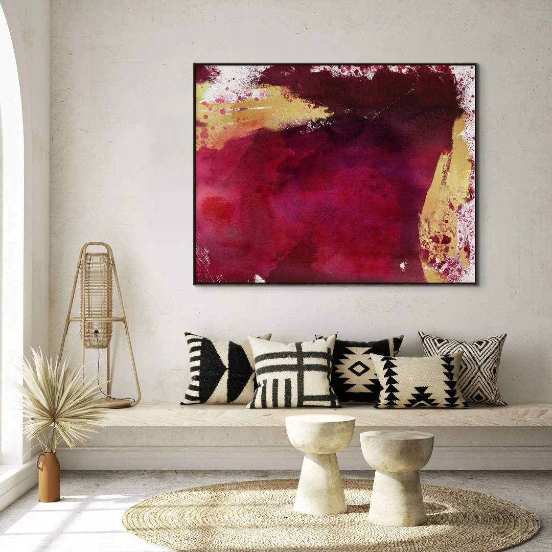L ART "FUCHSIA SPLASH" CANVAS ART 2 L ART "FUCHSIA SPLASH" CANVAS ART
