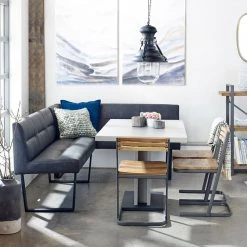 MOES FULTON FAUX CEMENT DINING TABLE