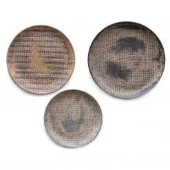 UTTERMOST GAIA STONE WALL PLATES | SET OF 3 Wall Sculptures + Decor