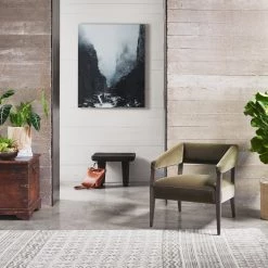 FOUR HANDS GARY CLUB CHAIR: OLIVE GREEN VELVET Living Room