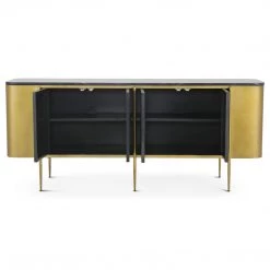 MOES Living Room GATSBY BLACK MARBLE TOP SIDEBOARD